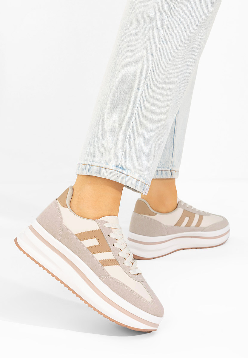 Jesie bézs telitalpú platform sneaker