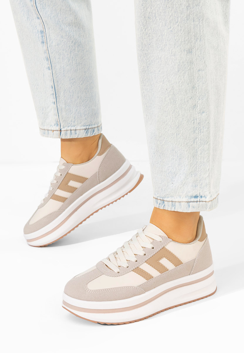 Jesie bézs telitalpú platform sneaker