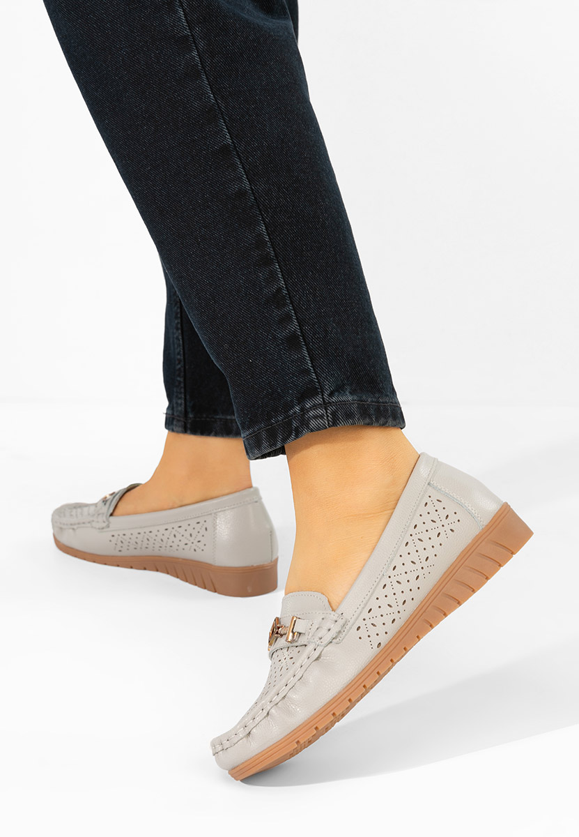 Cristella szürke női mokaszin