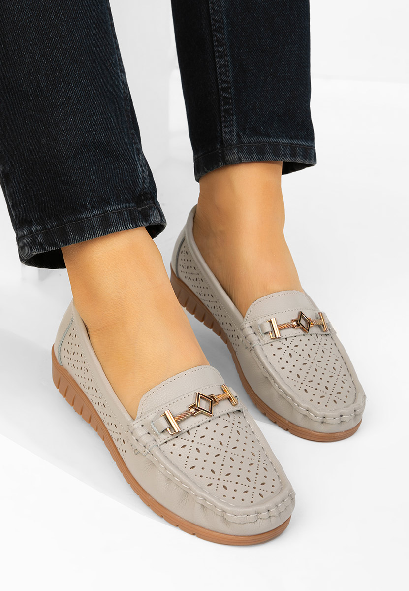 Cristella szürke női mokaszin