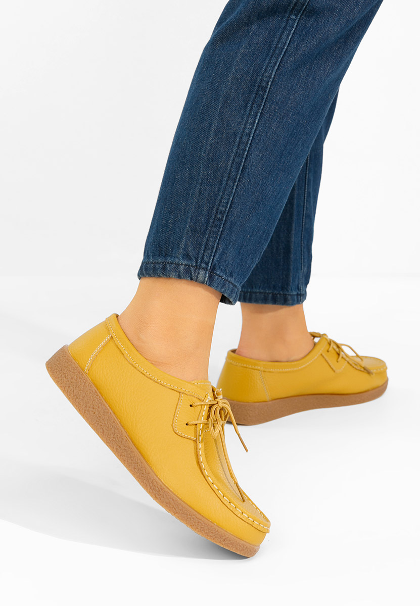 Afinia sárga női mokaszin