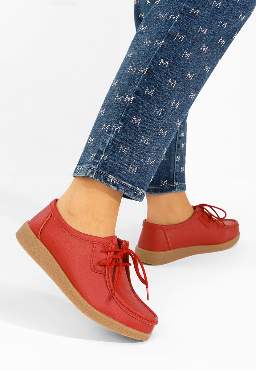 Afinia piros női mokaszin