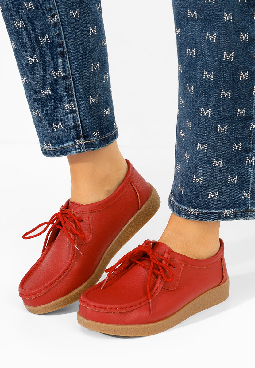 Afinia piros női mokaszin