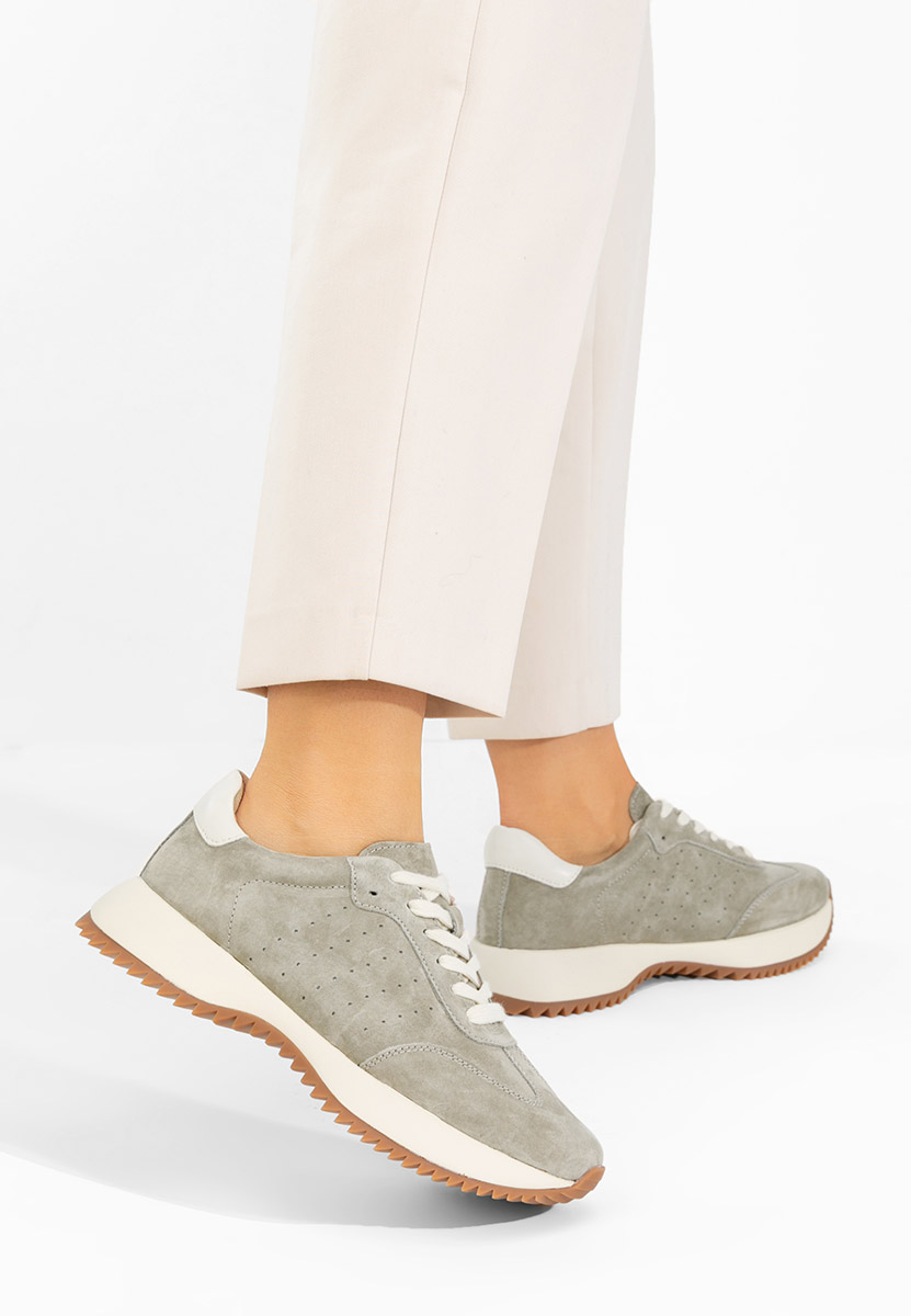 Yasminia szürke női bőr sneaker
