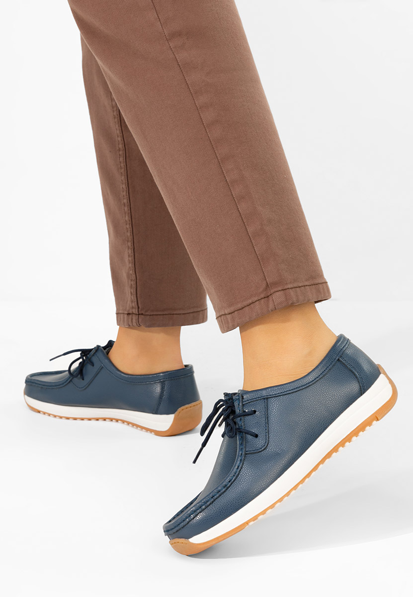 Solenia tengerészkék bőr mokaszin