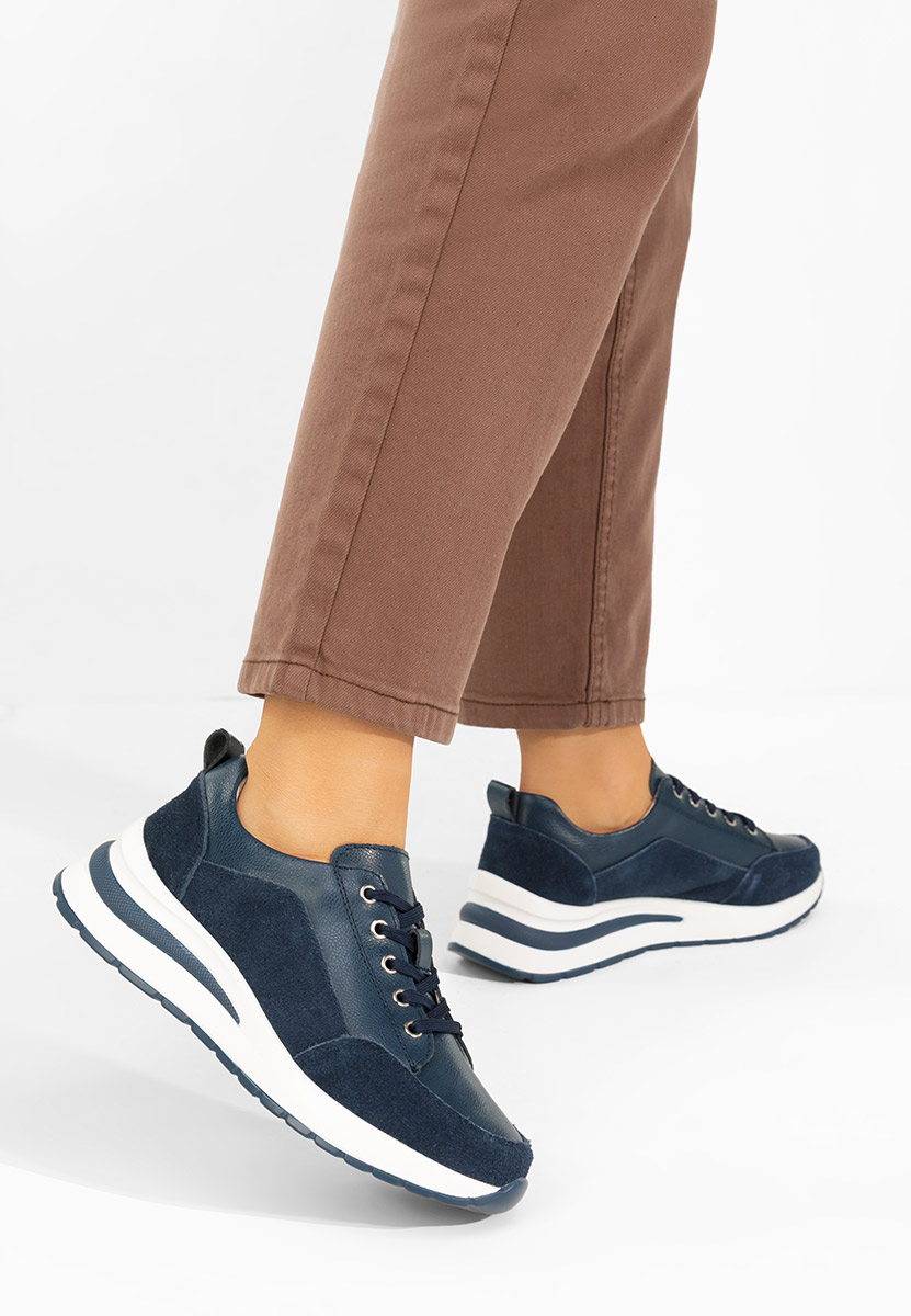 Janelia tengerészkék platform sneaker cipő 