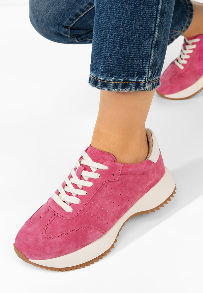 Yasminia fuxia női bőr sneaker