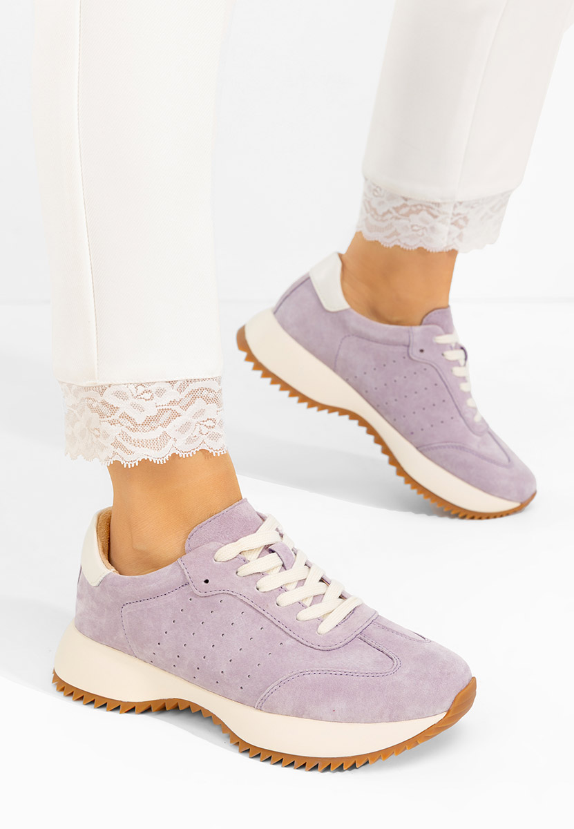 Yasminia lila női bőr sneaker