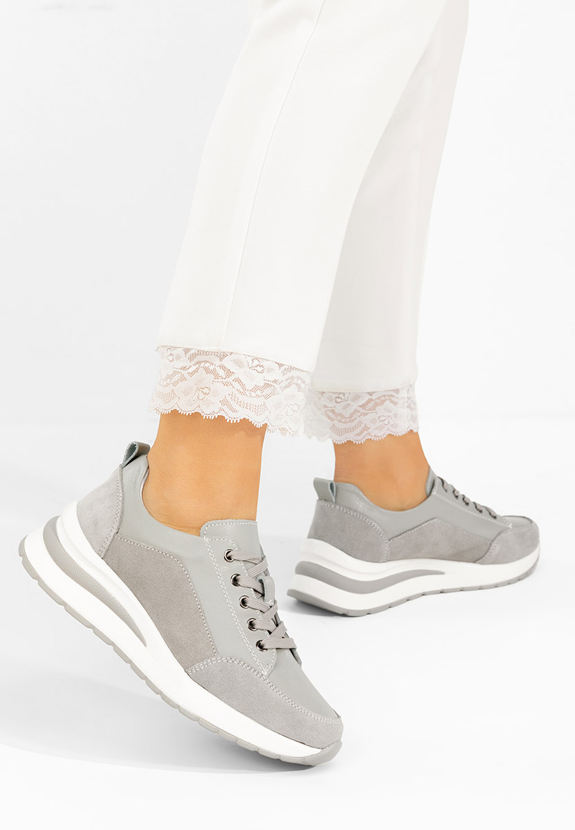 Janelia szürke platform sneaker cipő 