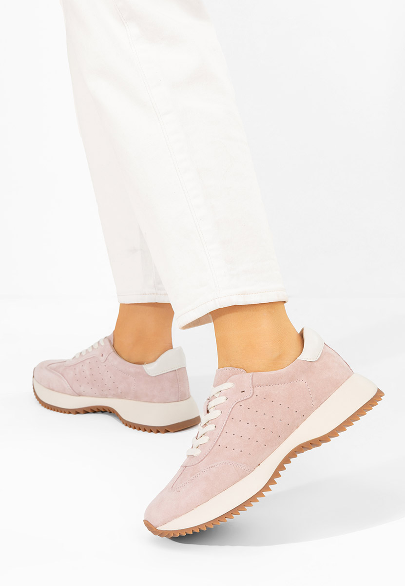 Yasminia rózsaszín női bőr sneaker