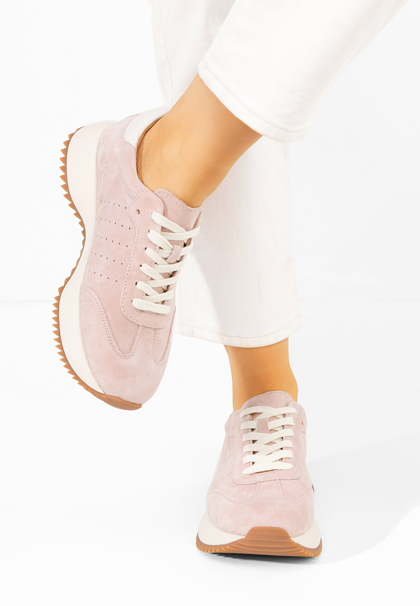 Yasminia rózsaszín női bőr sneaker