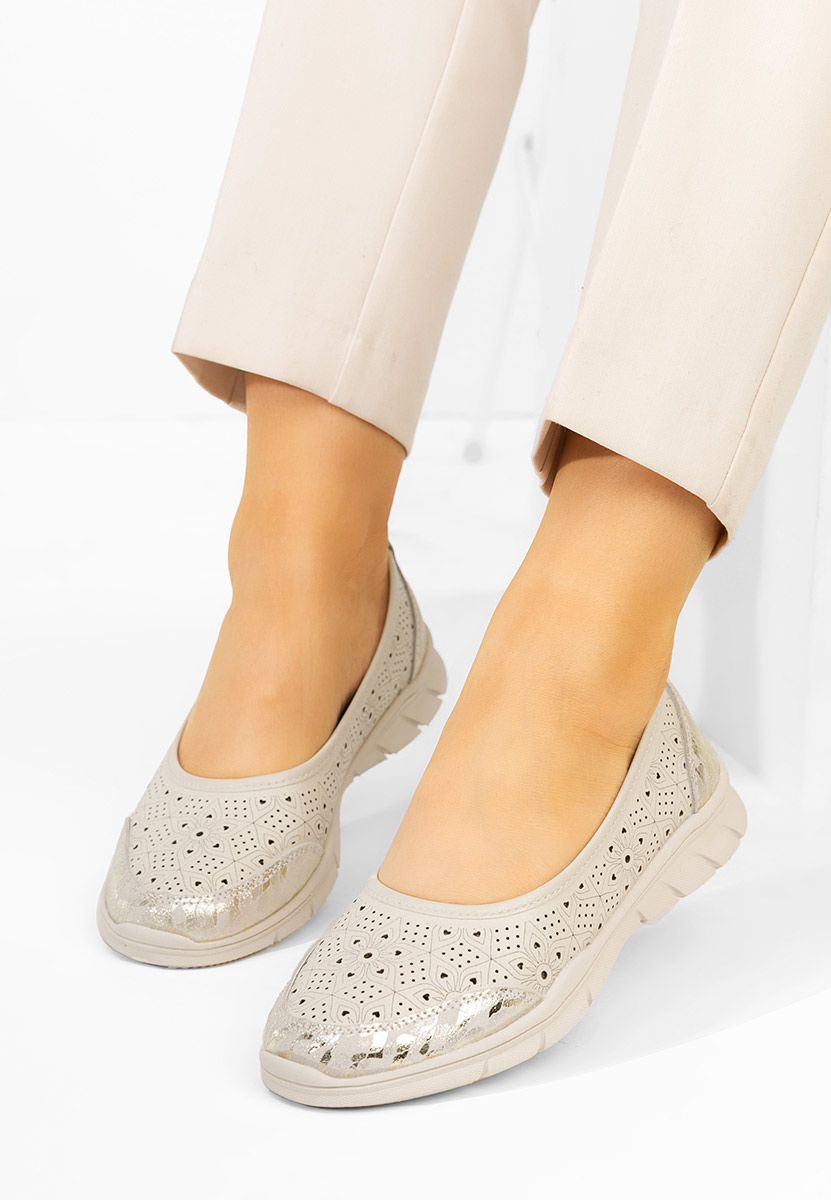 Giustina bézs női bőr félcipő