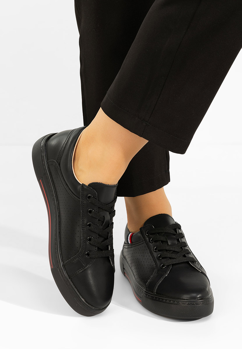 Timina fekete női bőr sneaker