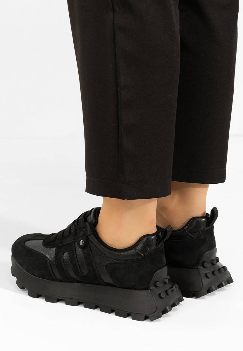 Naturală jomelia v2 fekete női bőr sneaker