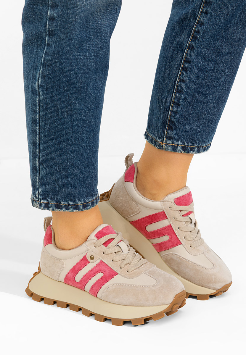 Naturală jomelia bézs női bőr sneaker
