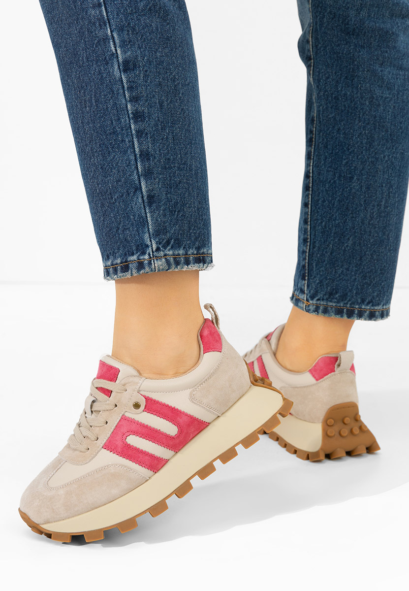 Naturală jomelia bézs női bőr sneaker