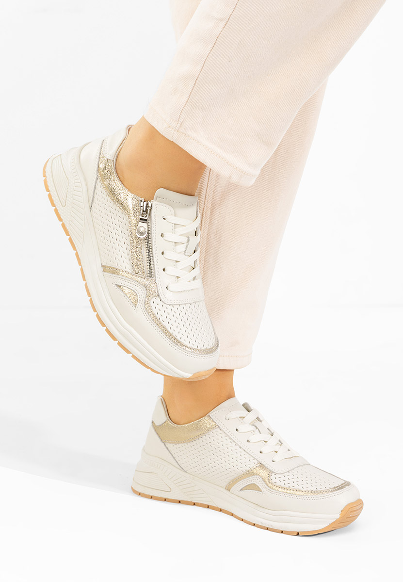 Penelopia bézs női bőr sneaker