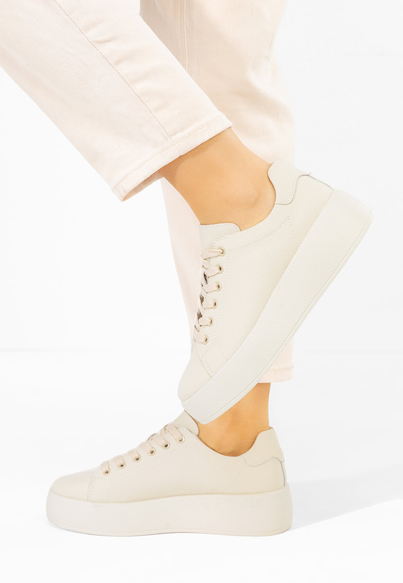 Calypso bézs női bőr sneaker
