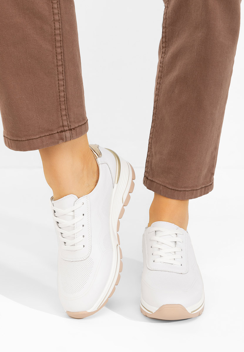 Thanh fehér női bőr sneaker