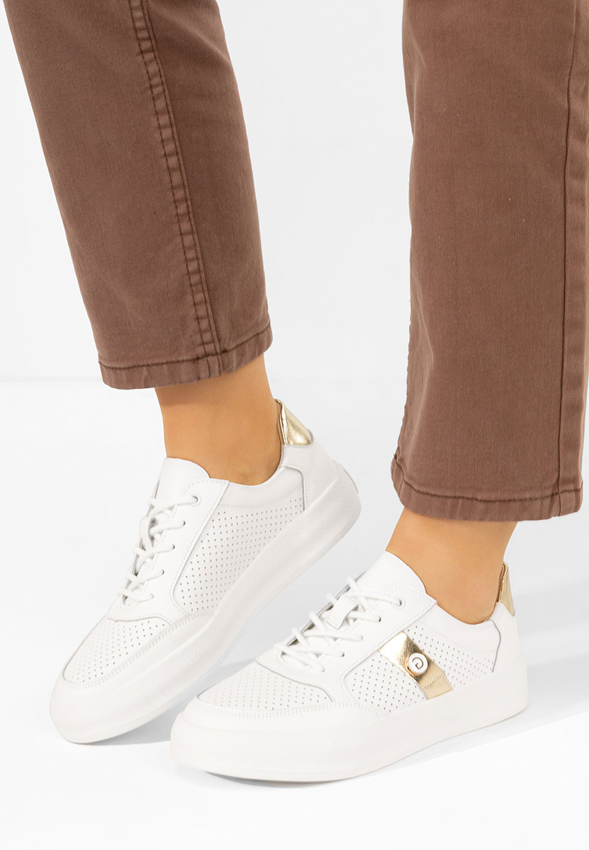 Jayne fehér női bőr sneaker