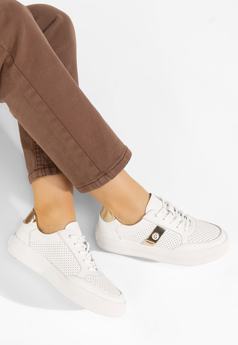 Jayne fehér női bőr sneaker