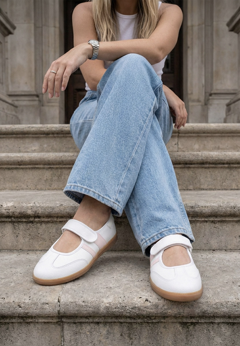 Elisio v2 fehér balerina cipő