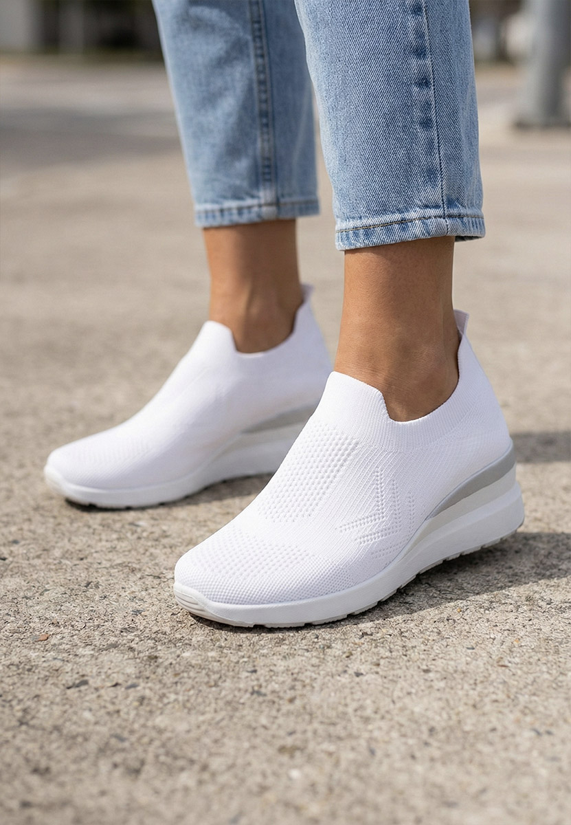 Boka fehér platform sneaker cipő 