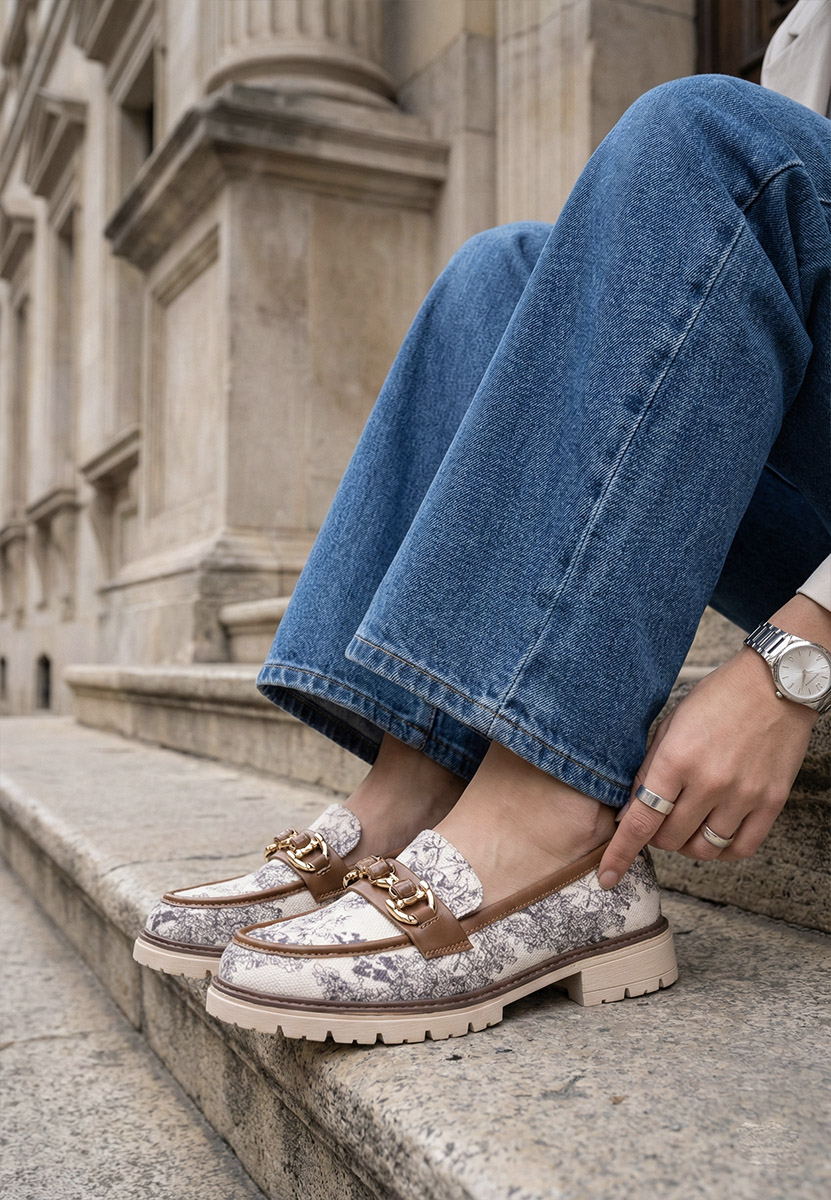 Amberlin camel női mokaszin