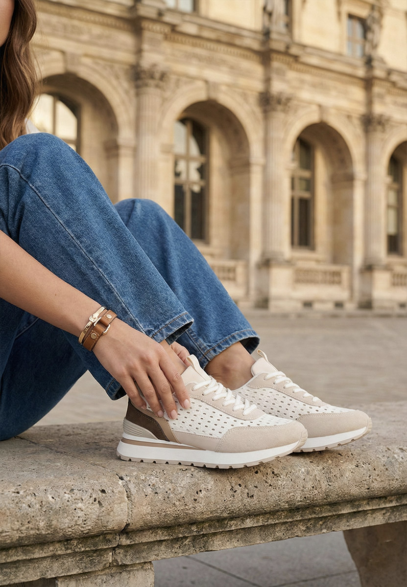 Zenada bézs női tornacipő