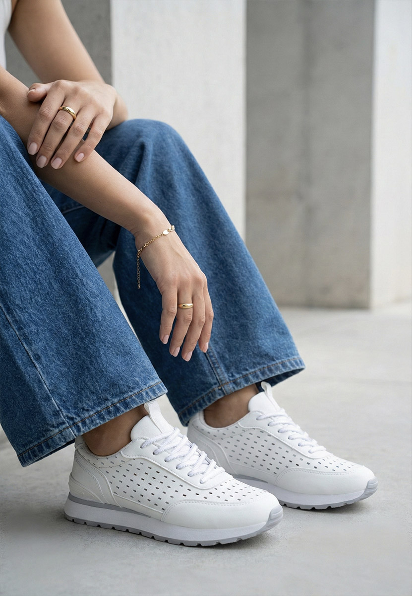 Zenada fehér női tornacipő