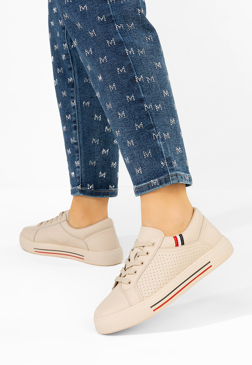 Timina bézs női bőr sneaker