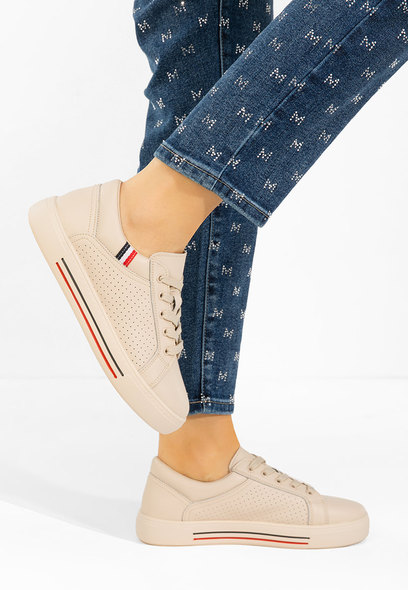 Timina bézs női bőr sneaker