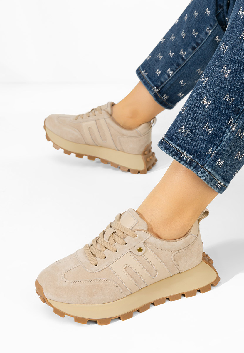 Naturală jomelia v2 bézs női bőr sneaker