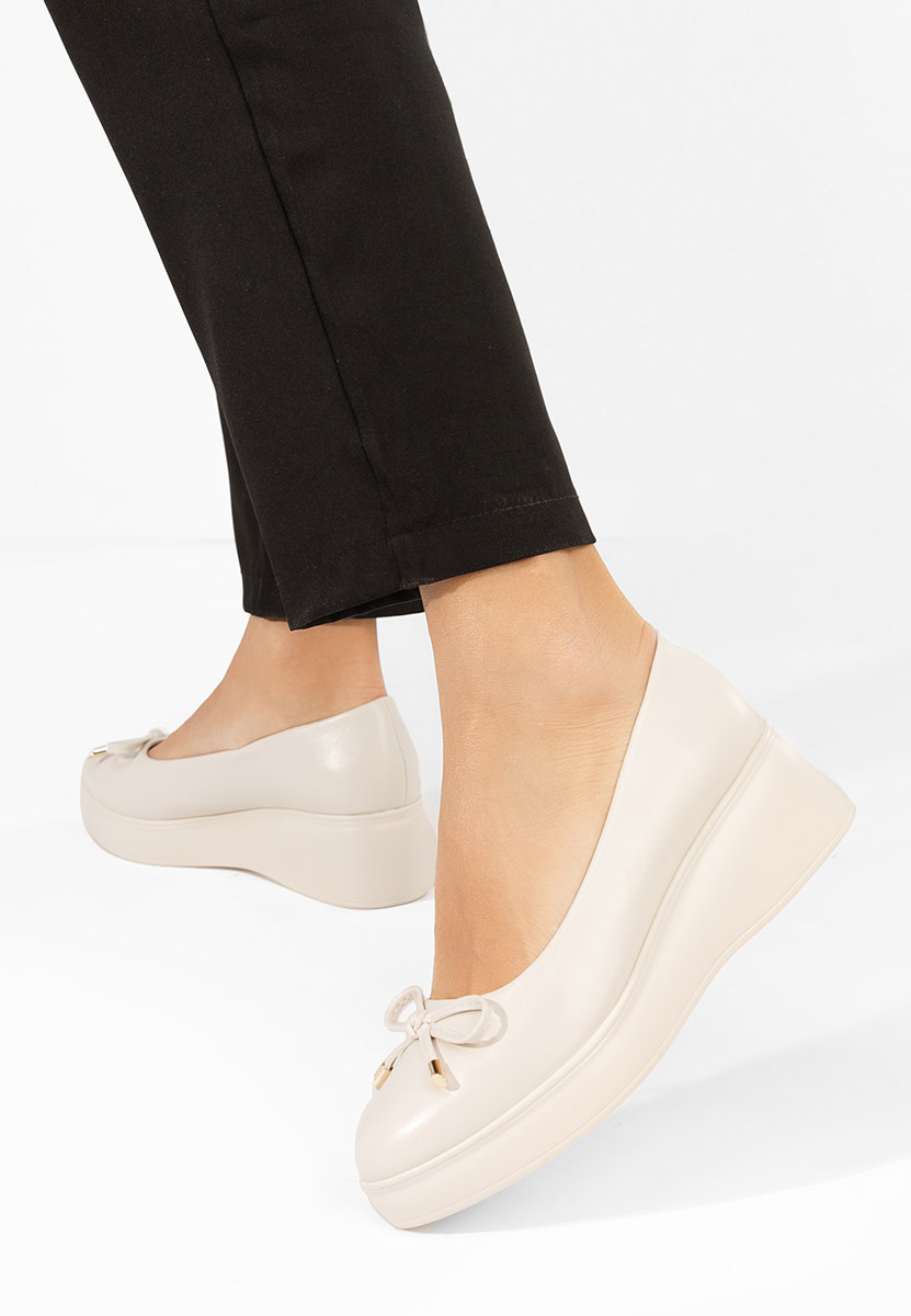 Olmaria bézs telitalpú platform cipő