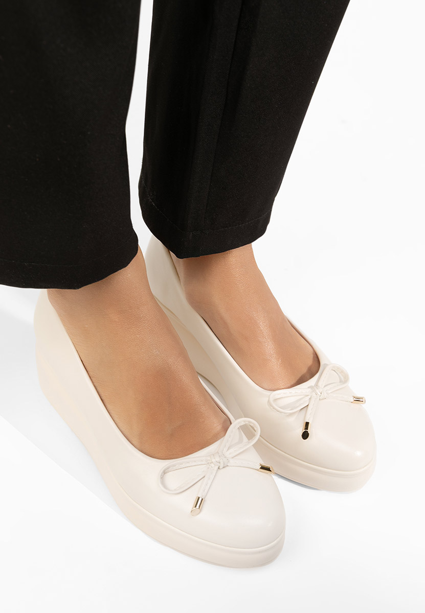 Olmaria bézs telitalpú platform cipő