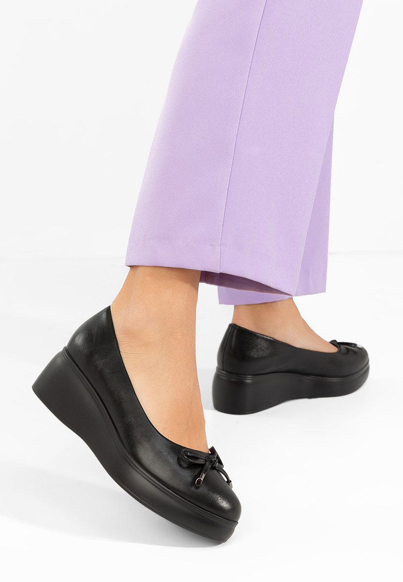 Olmaria fekete telitalpú platform cipő