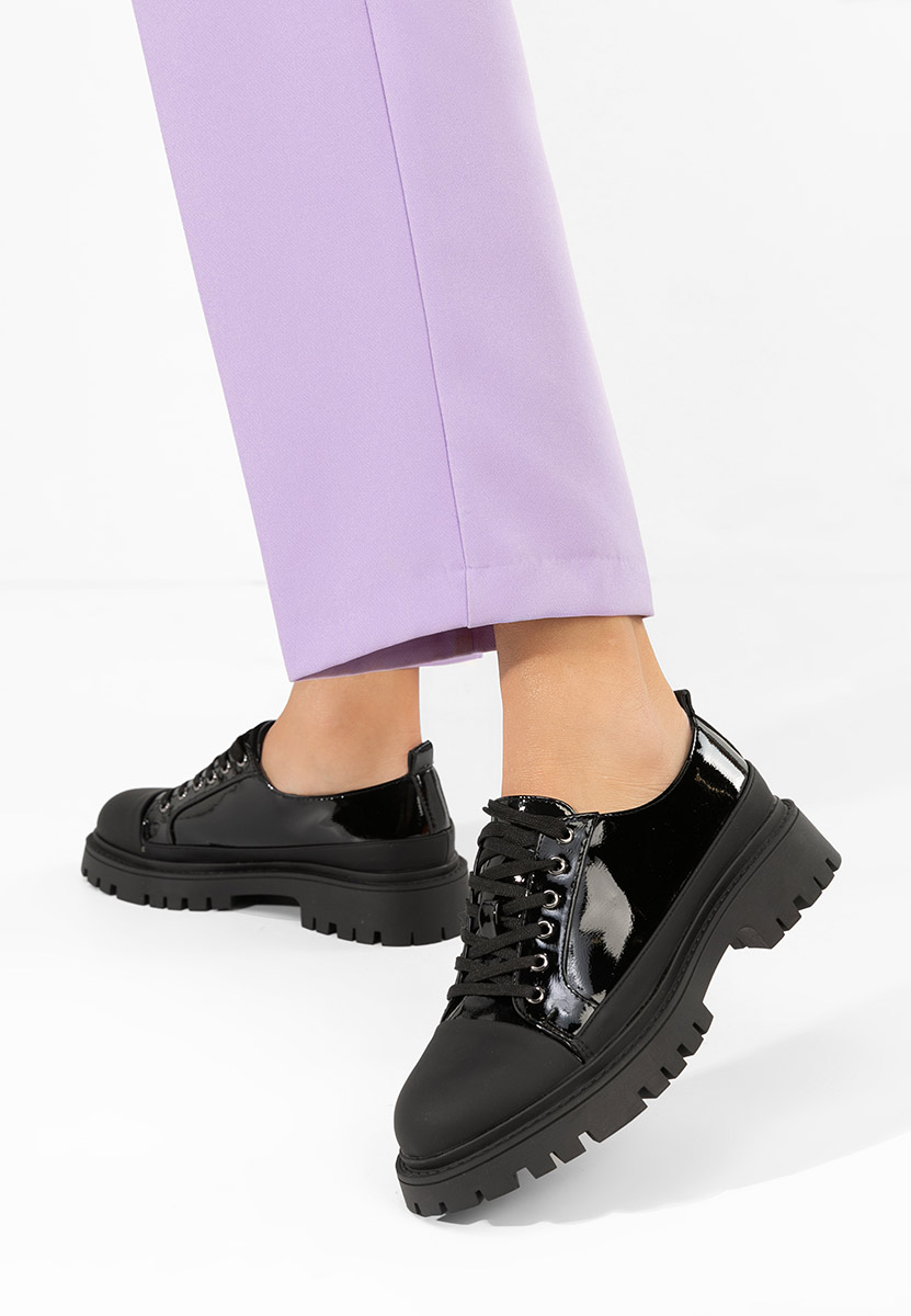 Sivelia v2 fekete fűzős női cipő