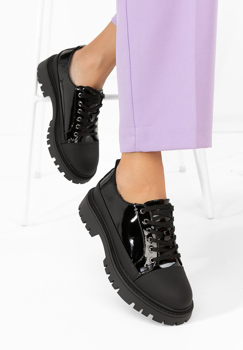 Sivelia v2 fekete fűzős női cipő