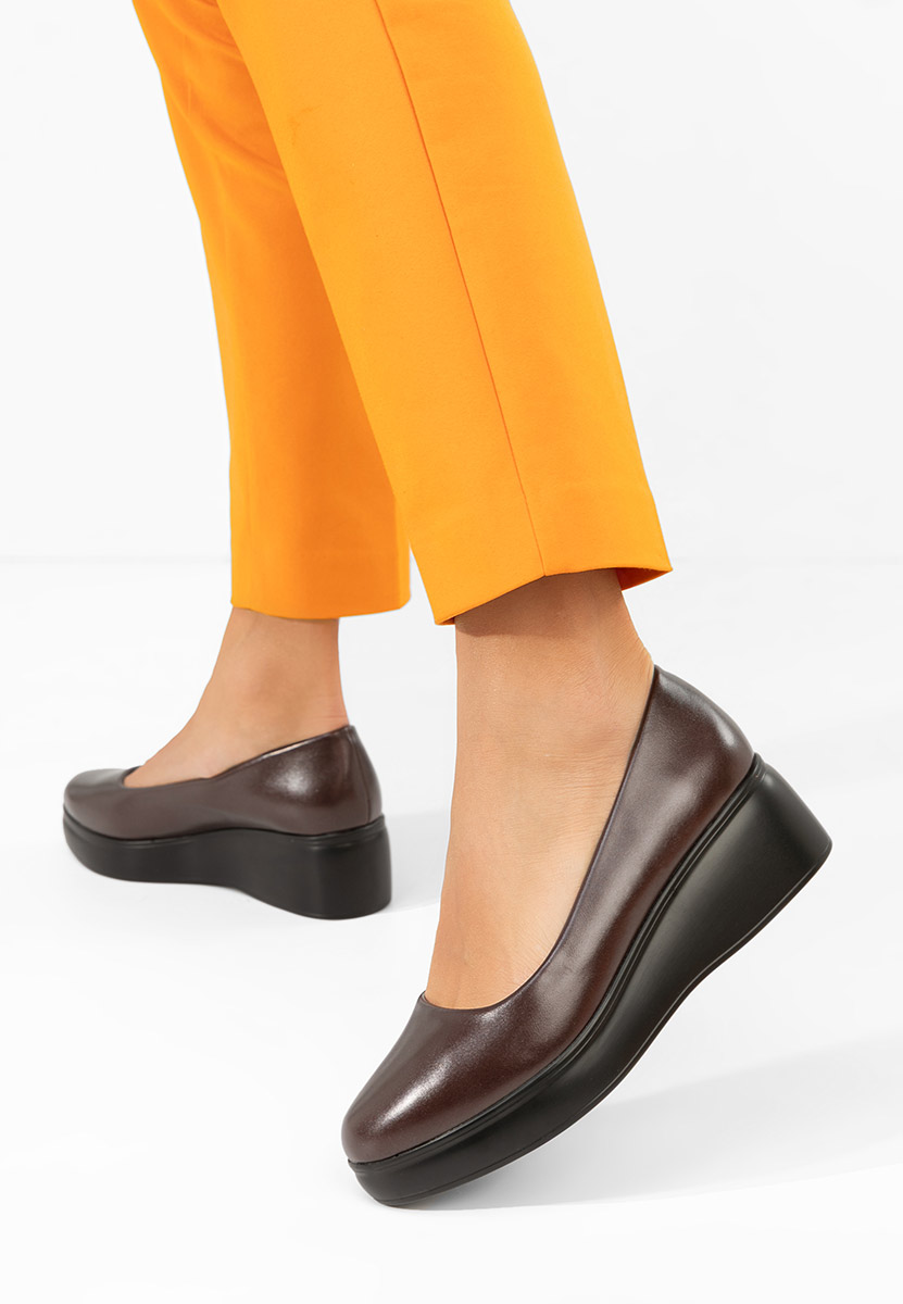 Milanca borvörös platform félcipő