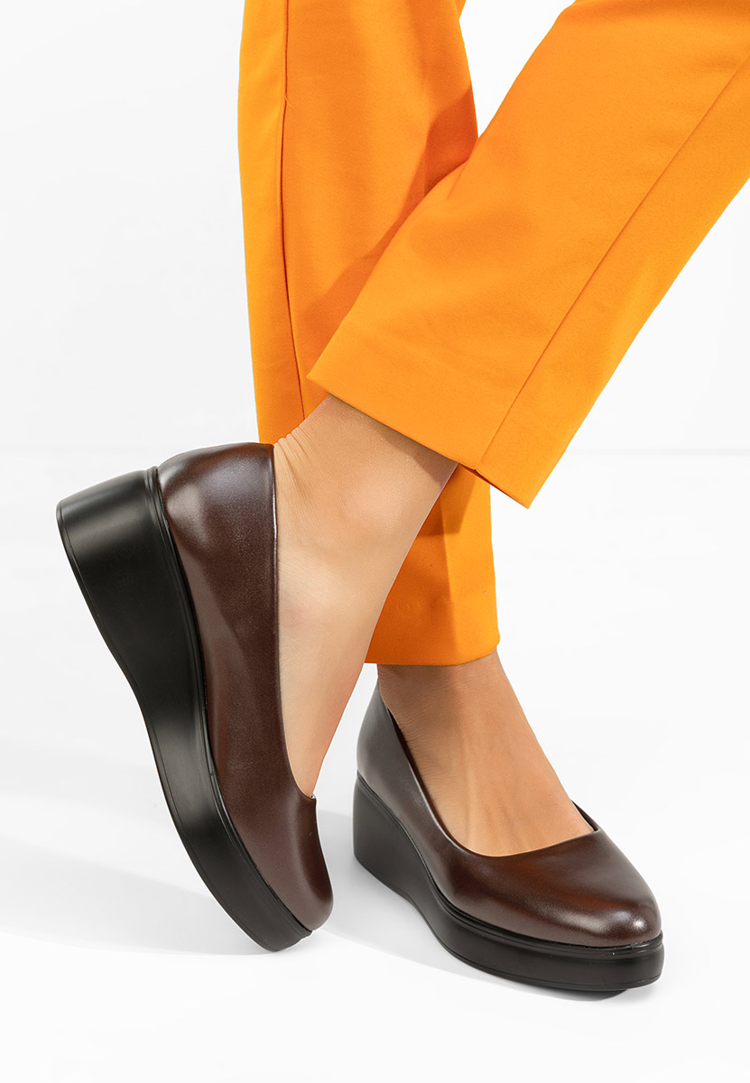 Milanca borvörös platform félcipő