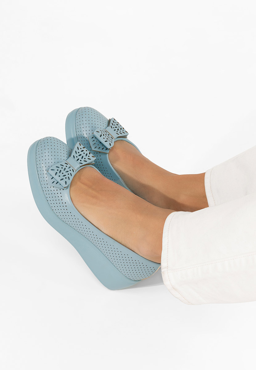 Latefa kék telitalpú platform cipő