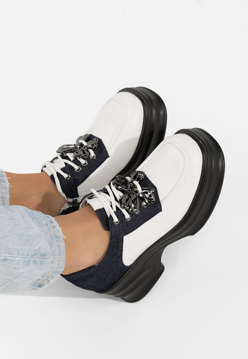 Manilla fehér női loafer cipő