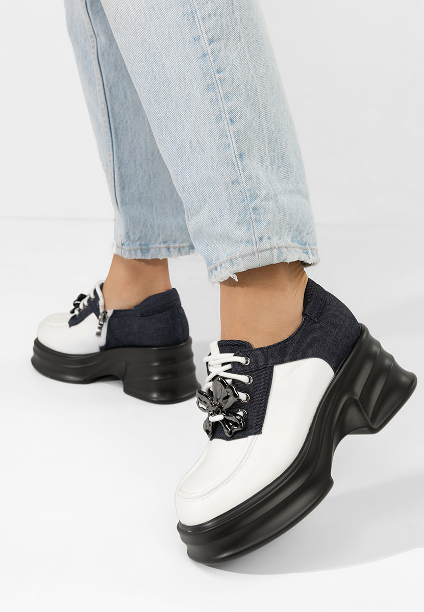 Manilla fehér női loafer cipő