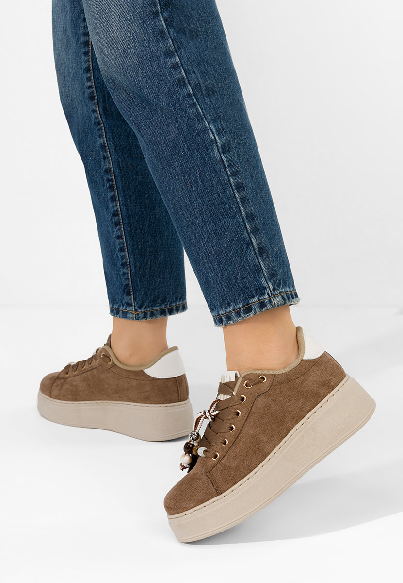 Zoira barna telitalpú platform sneaker