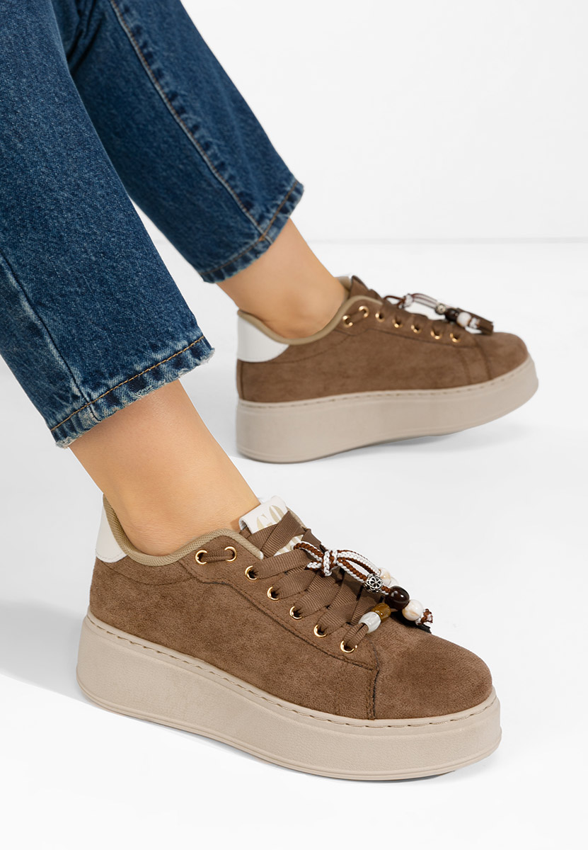 Zoira barna telitalpú platform sneaker