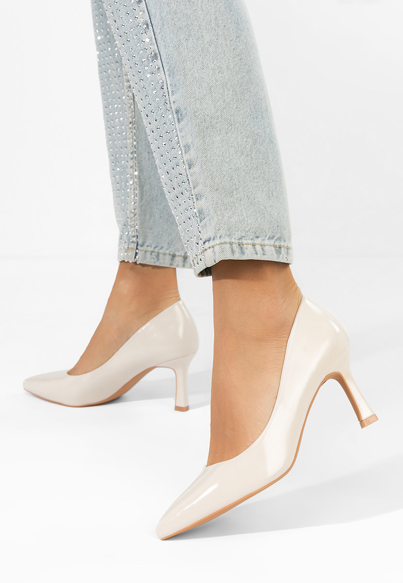 Patricka v2 bézs tűsarkú cipő 