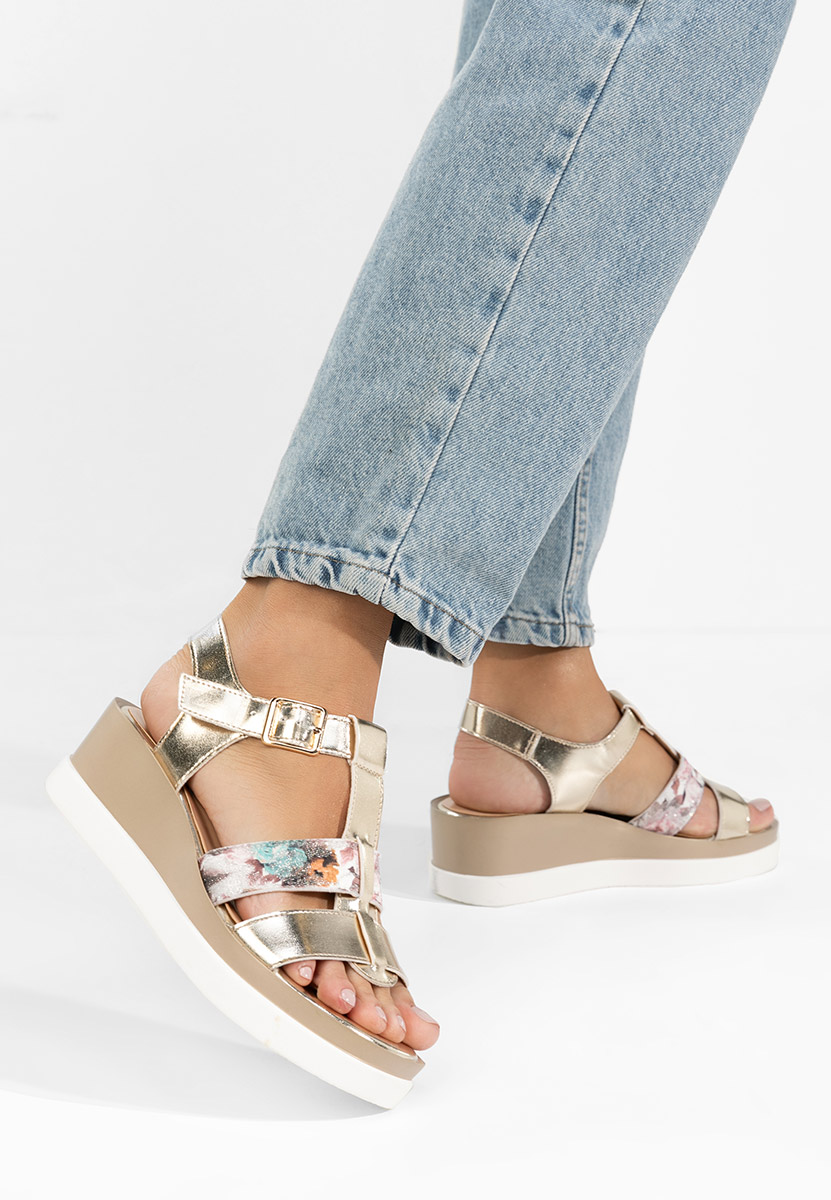 Anastasis aranyszínü platform szandál