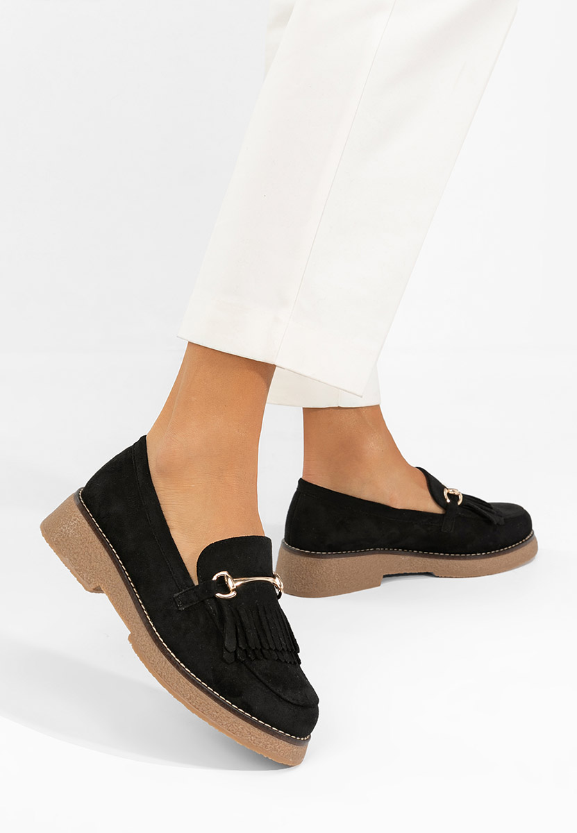 Kemily fekete női mokaszin