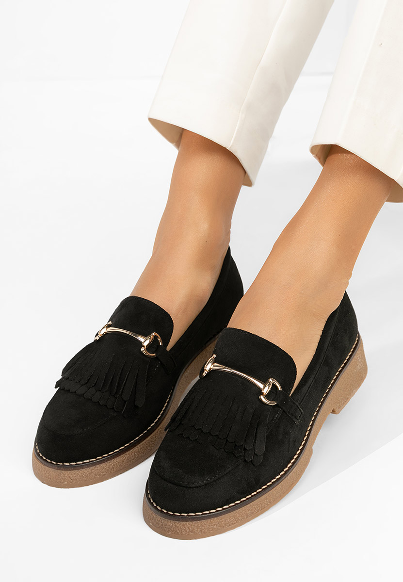 Kemily fekete női mokaszin