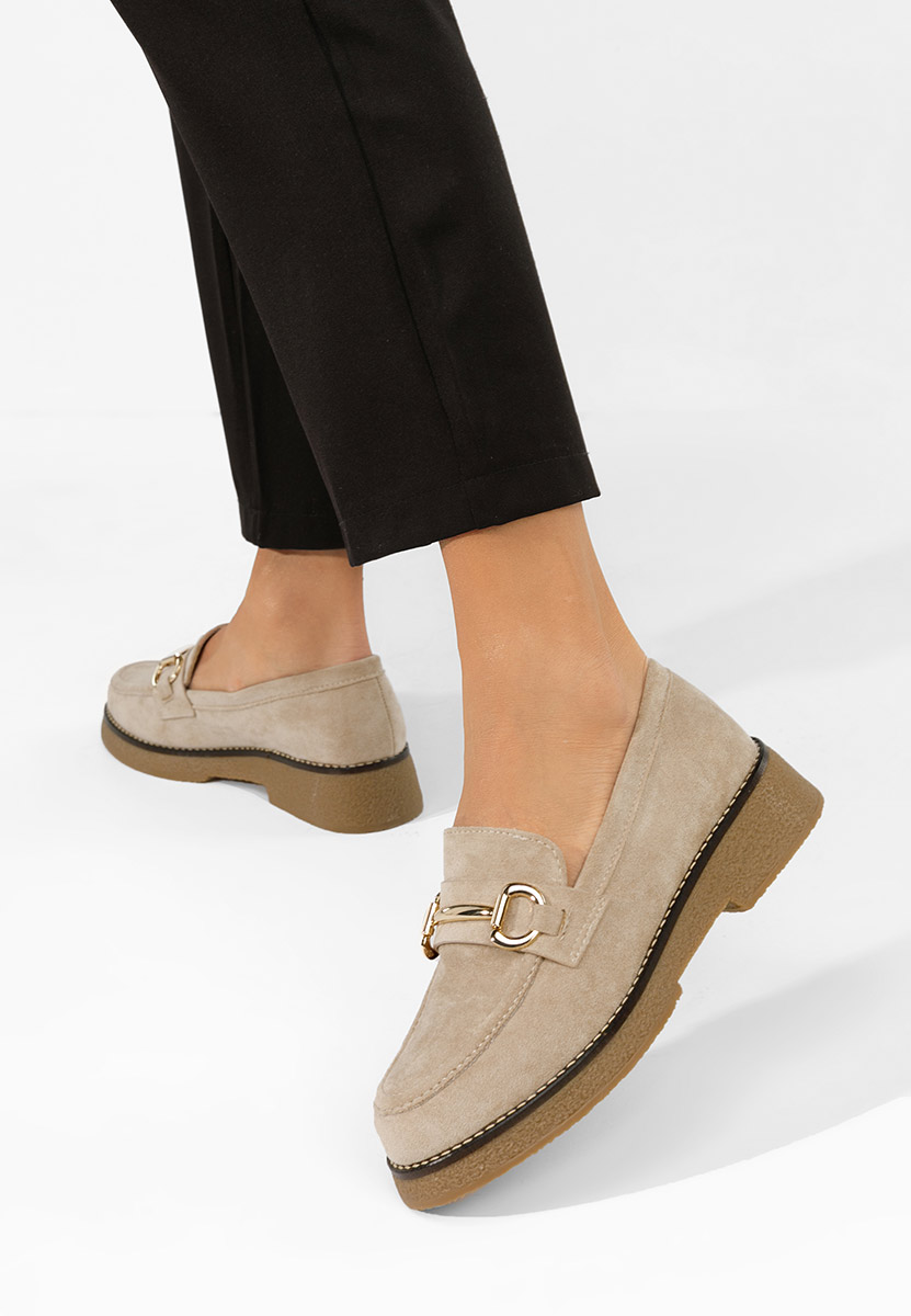 Ylenia bézs női mokaszin